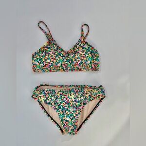 Girls Art Class Vibrant Floral Bikini Set - Size Large/14